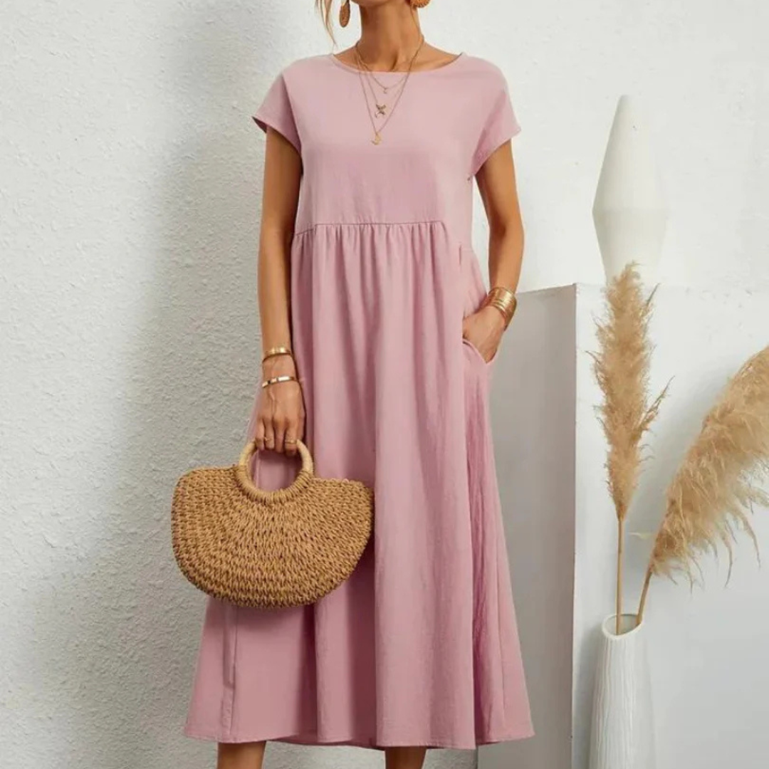 Fließendes Kleid aus Baumwolle