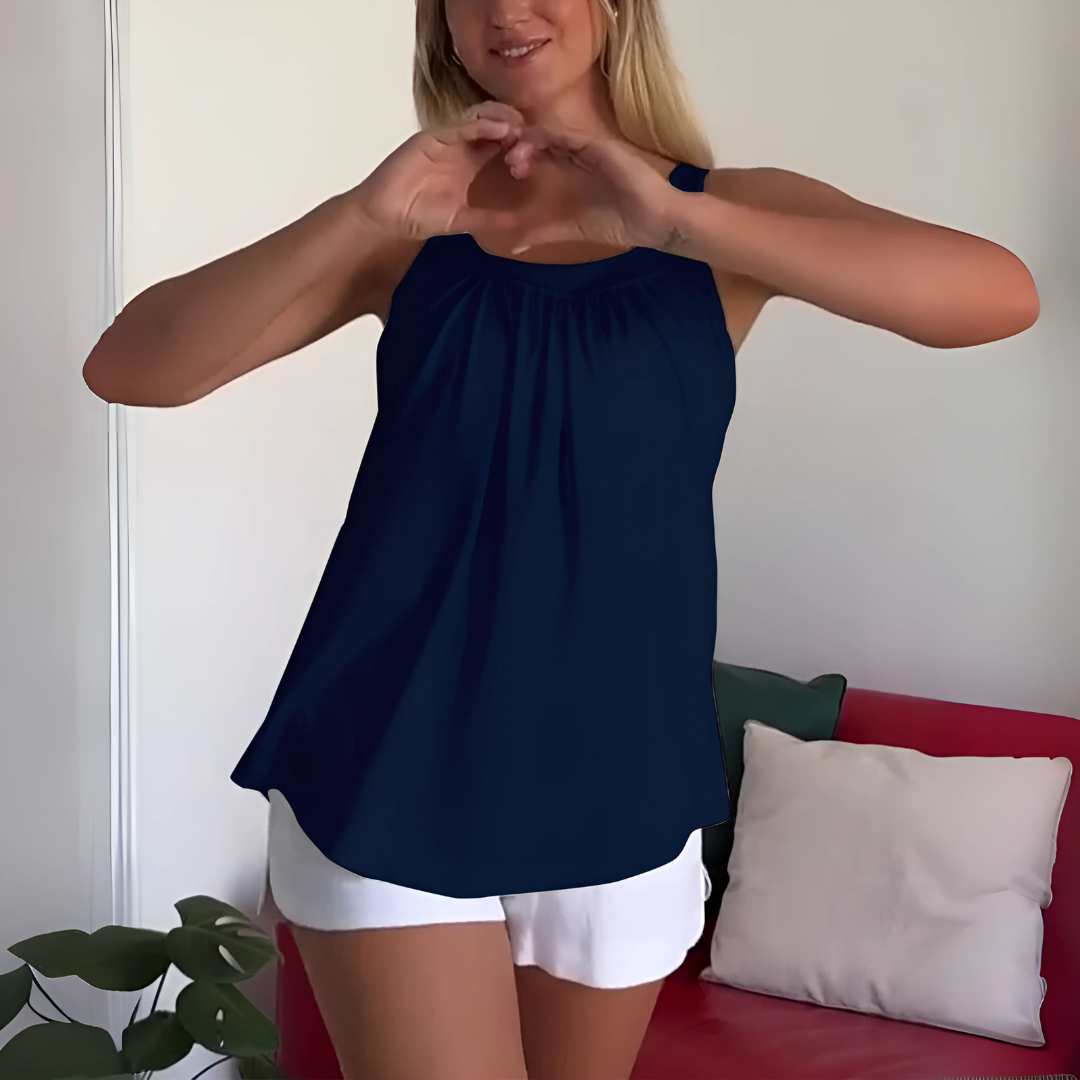 Trägerloses, plissiertes Tank-Top
