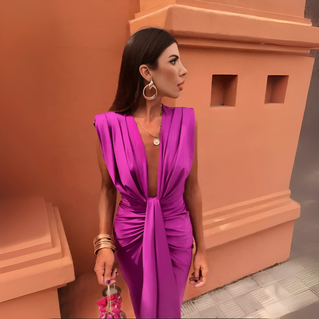 Elegantes Drapiertes Kleid