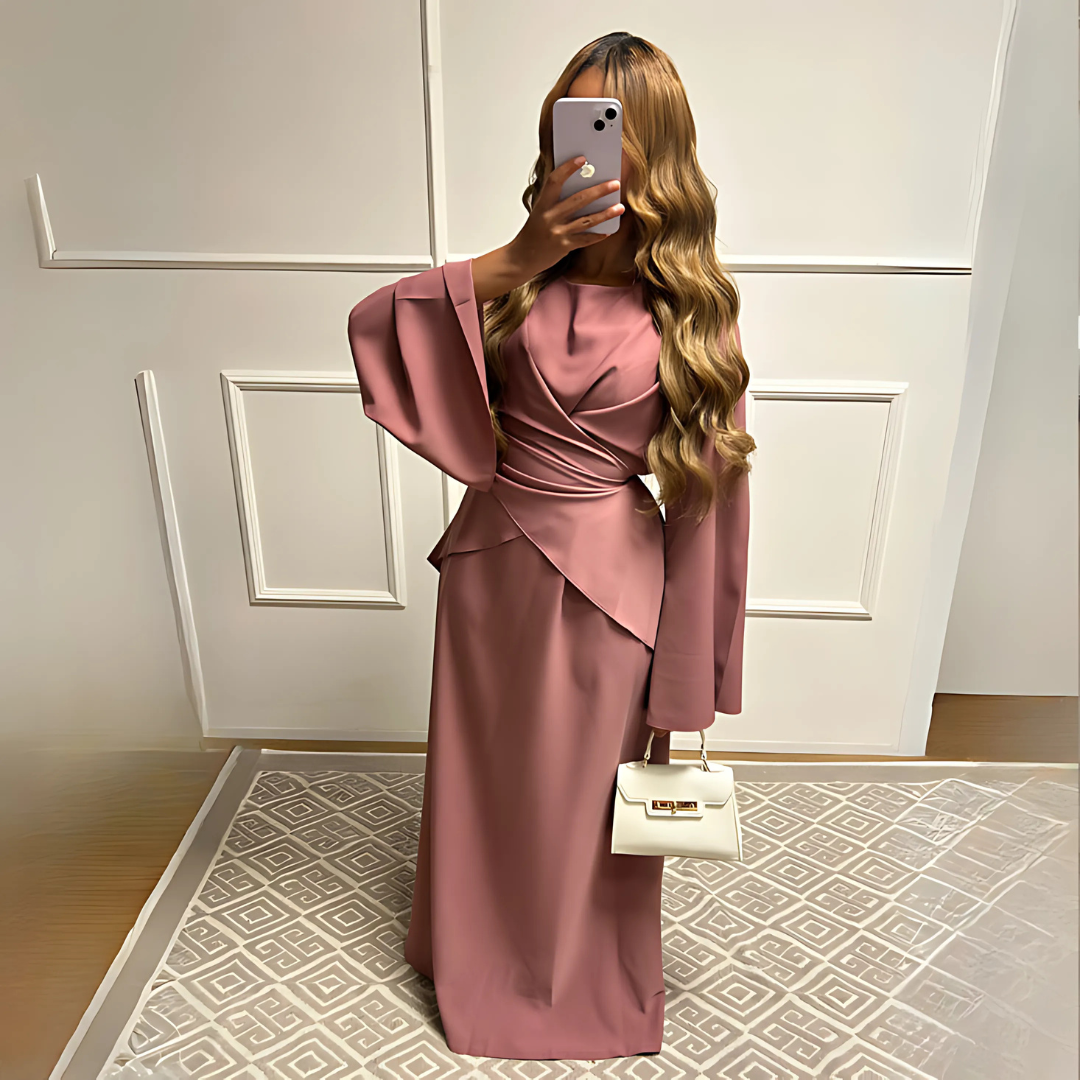Fließende Abaya mit Schmetterlingsärmeln