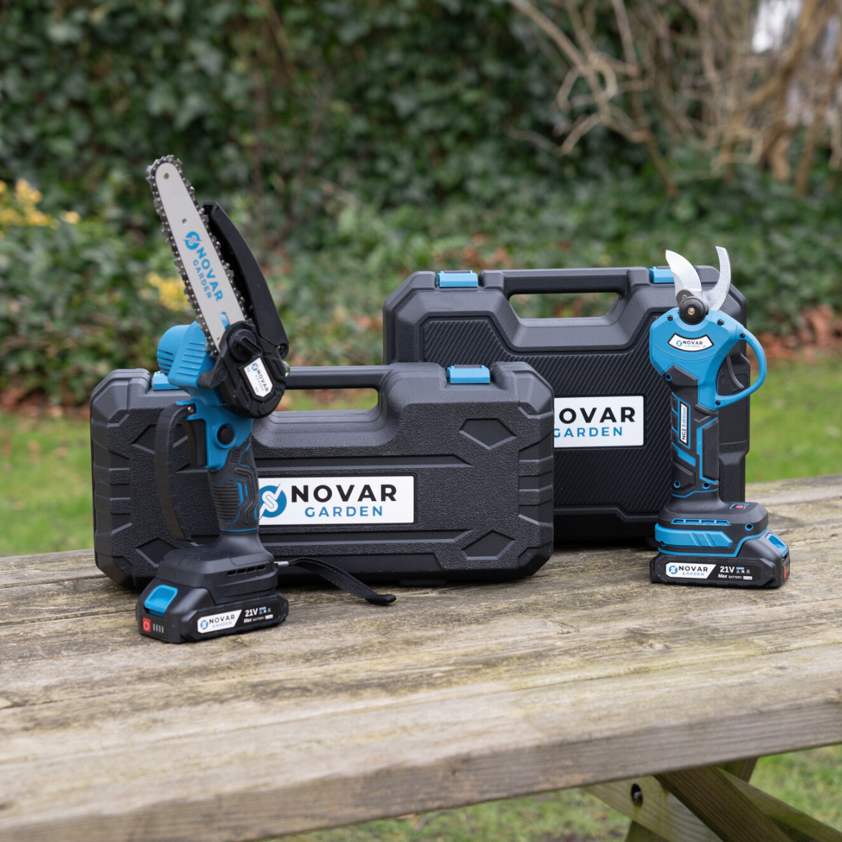 NovarGarden® Müheloses Schneiden Pack NG2 - Inkl. Koffer & 4 Batterien