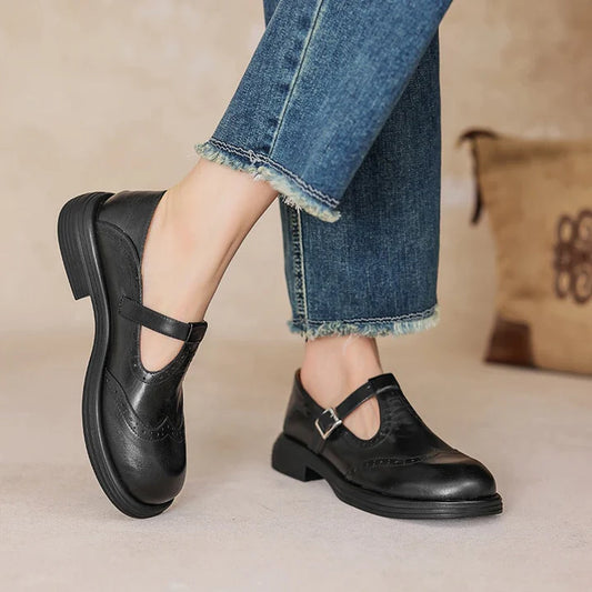 Elegante Mary-Jane-Schuhe aus Echtleder
