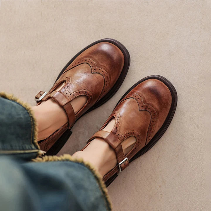 Elegante Mary-Jane-Schuhe aus Echtleder