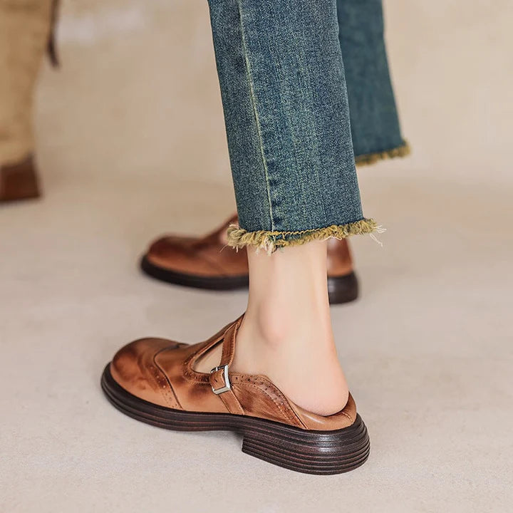 Elegante Mary-Jane-Schuhe aus Echtleder
