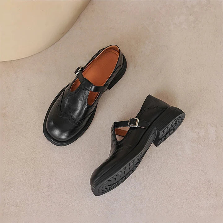 Elegante Mary-Jane-Schuhe aus Echtleder
