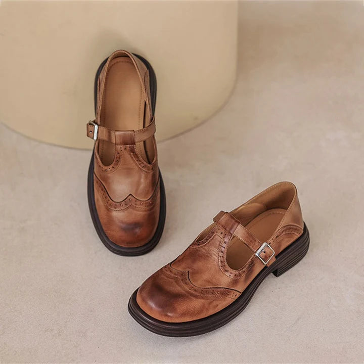 Elegante Mary-Jane-Schuhe aus Echtleder