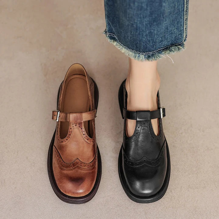 Elegante Mary-Jane-Schuhe aus Echtleder