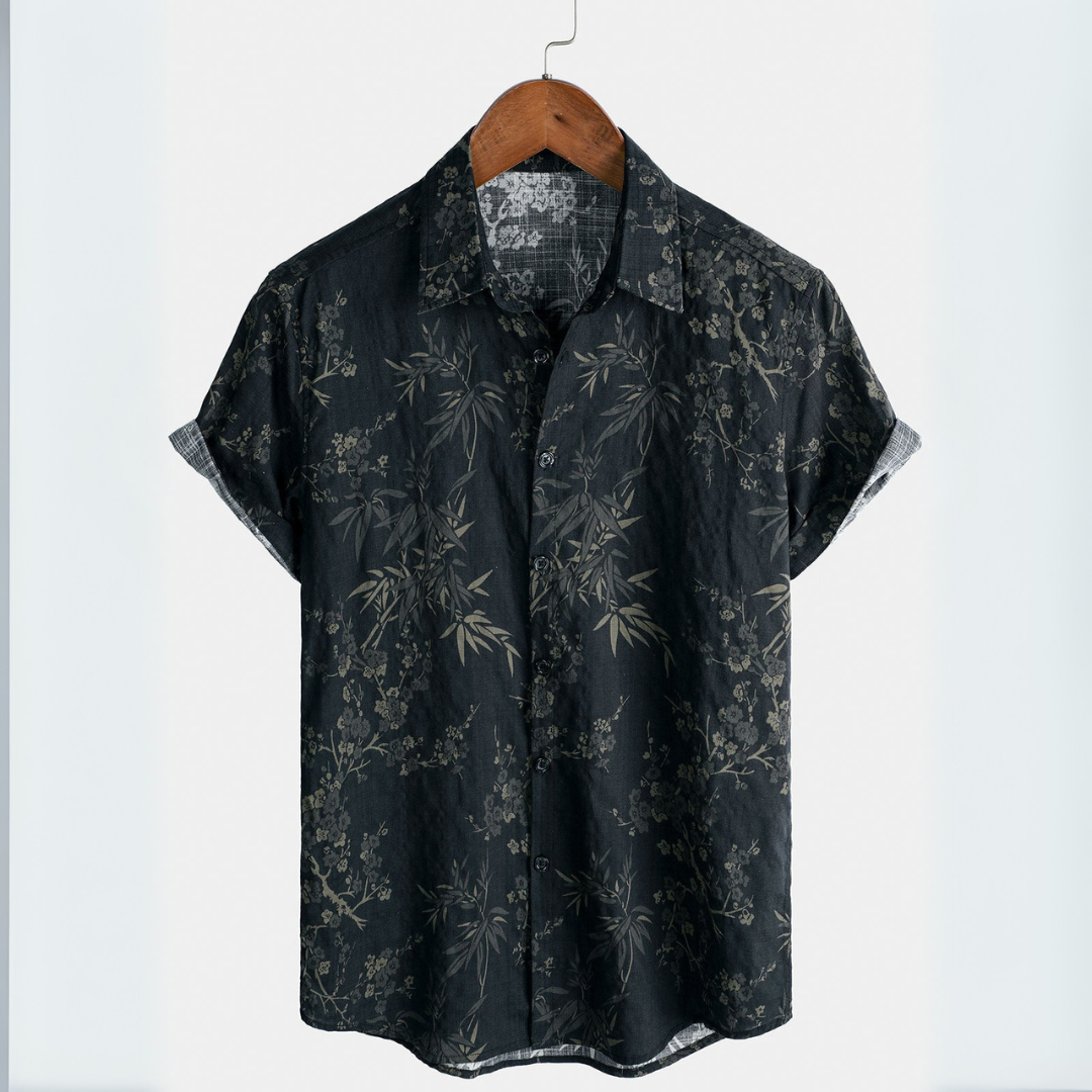Hemd mit exotischen Motiven - Leichtigkeit & Sommerstyle