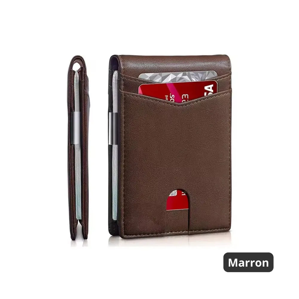 Anti-RFID-Brieftasche aus Leder
