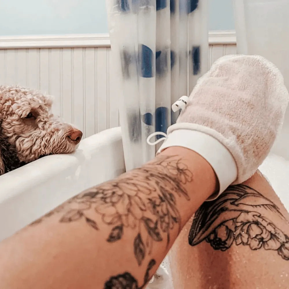 Peeling-Handschuh - Entfernt abgestorbene Hautschüppchen