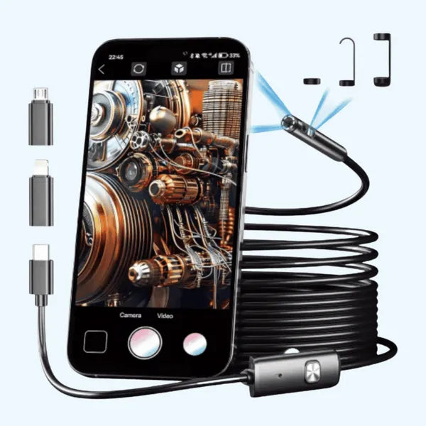 Wasserdichte HD-Endoskopkamera mit flexiblem Kabel