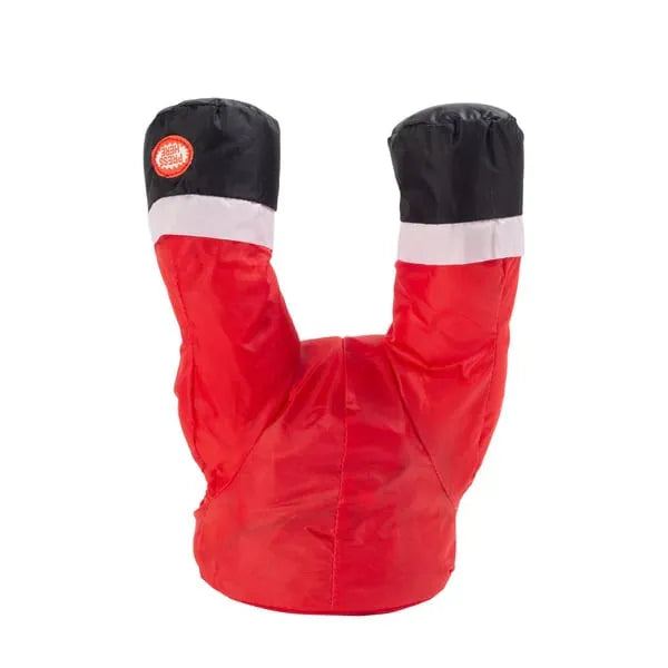 Weihnachtsdekorationen Weihnachtsmann und zerquetschtes Rentier