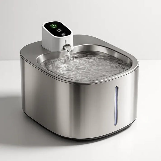 Wasserspender für Katzen aus Edelstahl