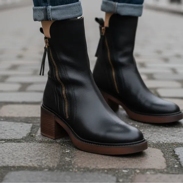 Elegante Lederstiefeletten