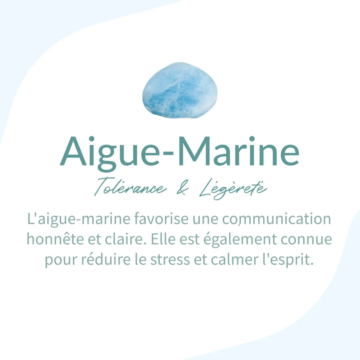 Verstellbarer Ring aus Aquamarin