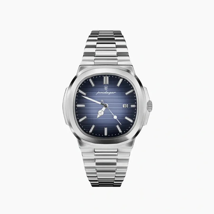 Edelstahl Armbanduhr mit grünem Zifferblatt - 41mm