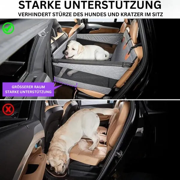 Autositz-Erweiterung mit Hartboden für Hunde