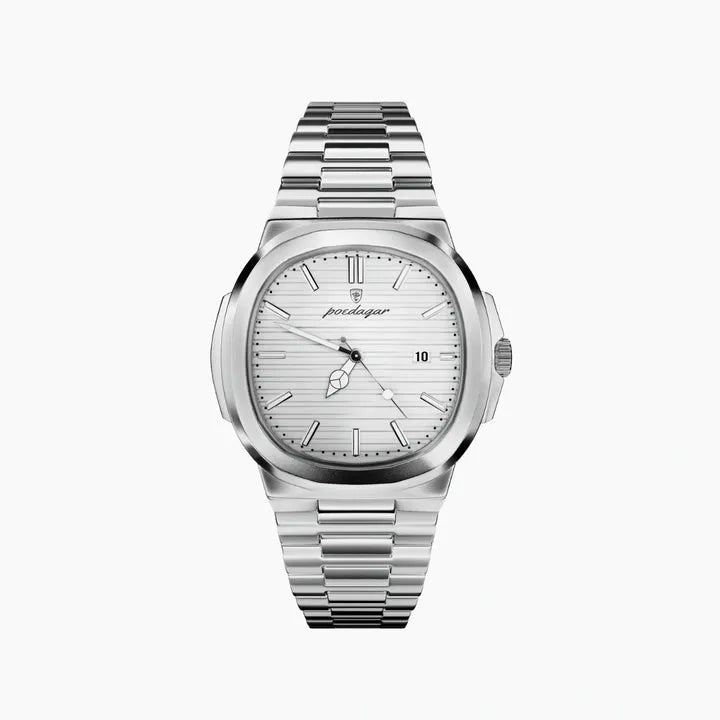Edelstahl Armbanduhr mit grünem Zifferblatt - 41mm
