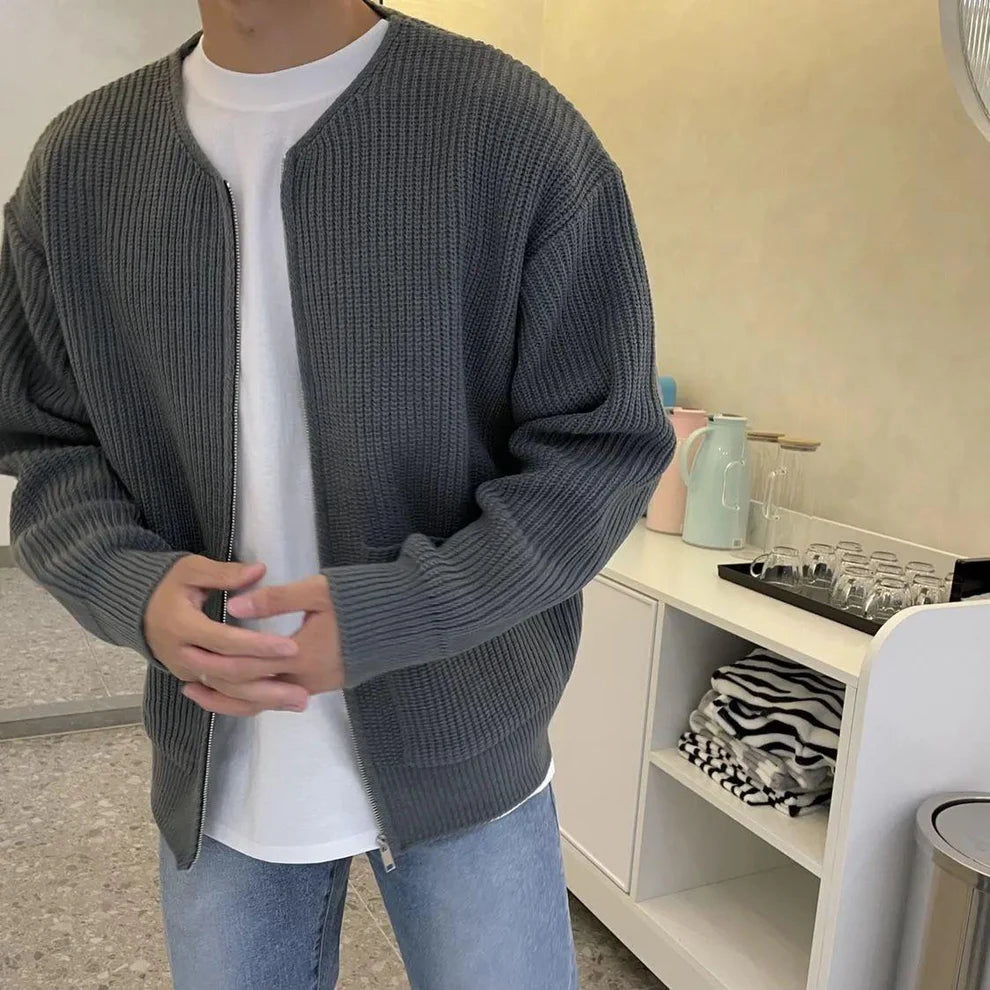 Cardigan unisex in maglia oversize