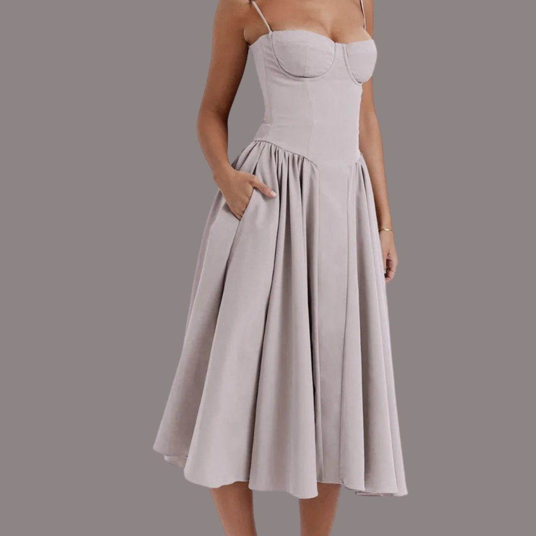 Midikleid con Korsett-Passform - Attraktive Passform