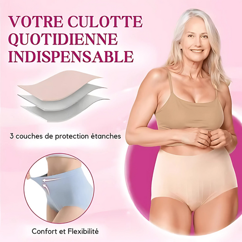 Set di 4 slip a vita alta a prova di perdita