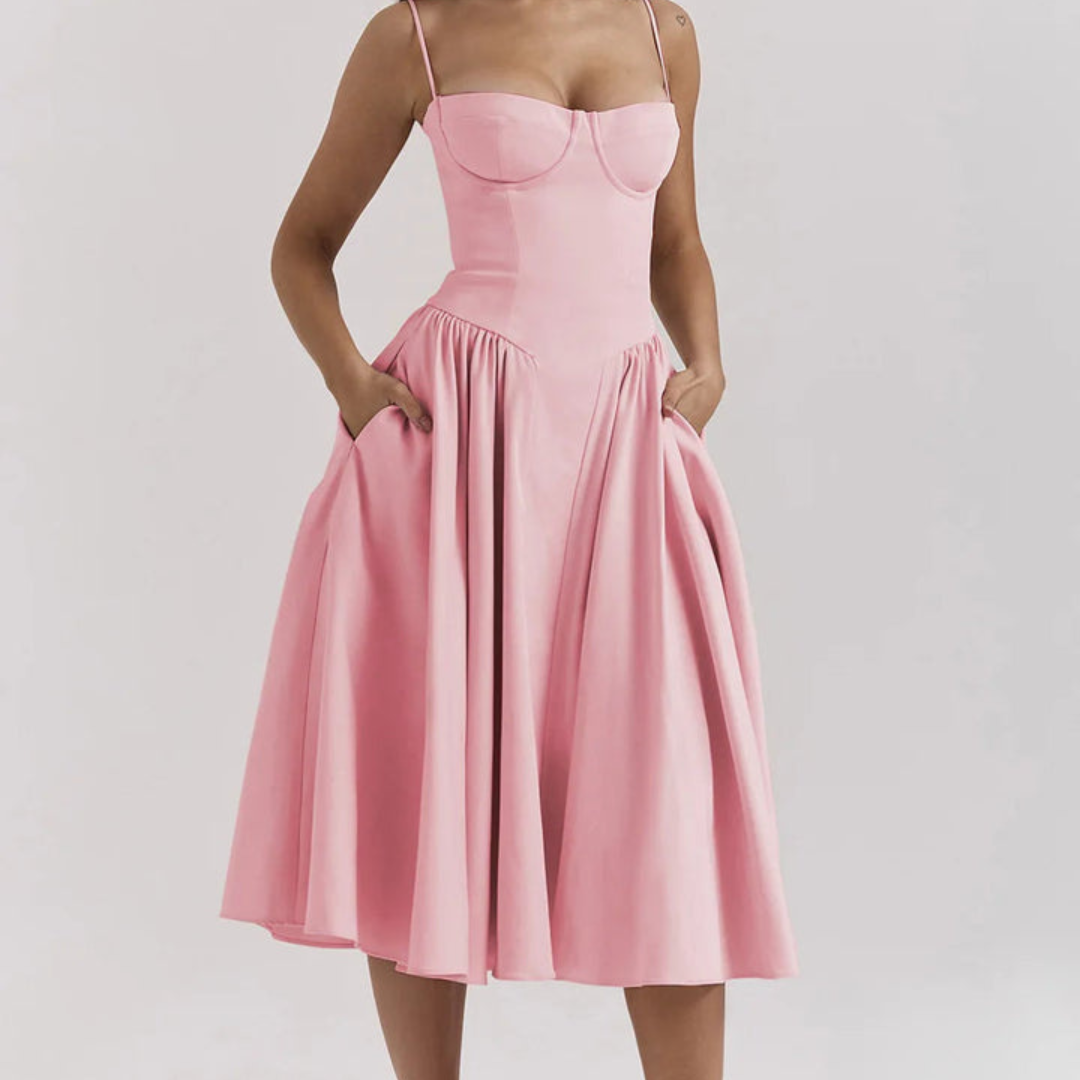 Midikleid con Korsett-Passform - Attraktive Passform