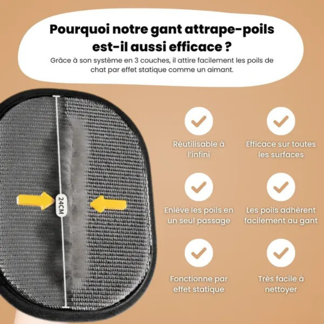 Guanto antipelucchi riutilizzabile