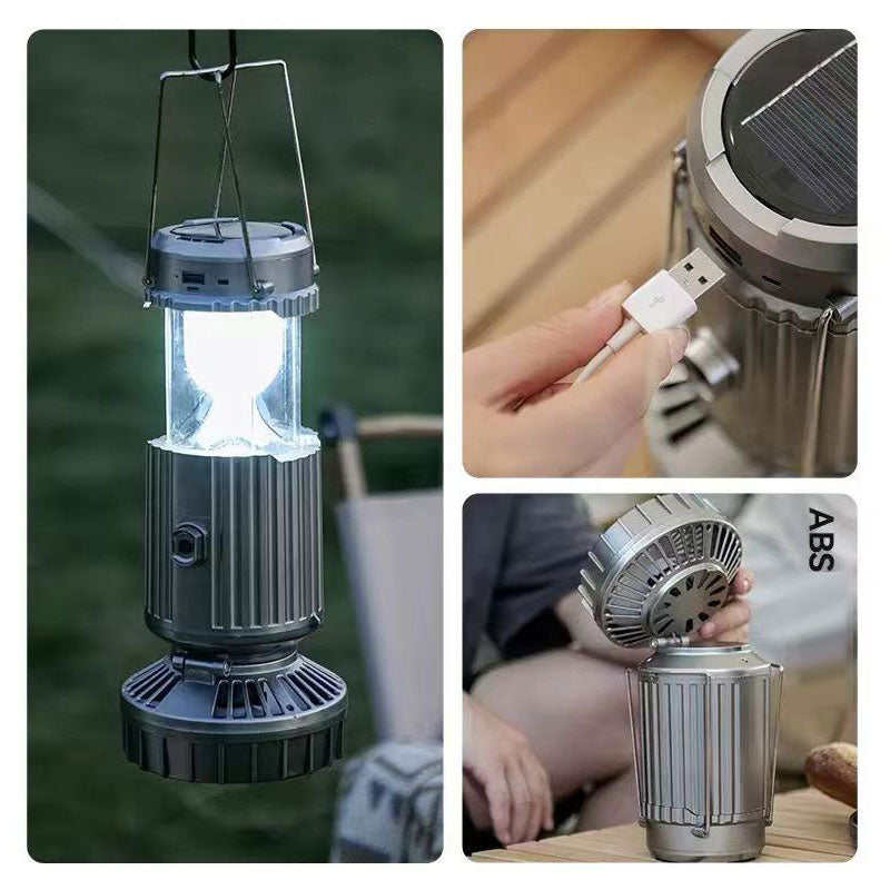 2 in 1 luce solare d'avventura e ventilatore portatile