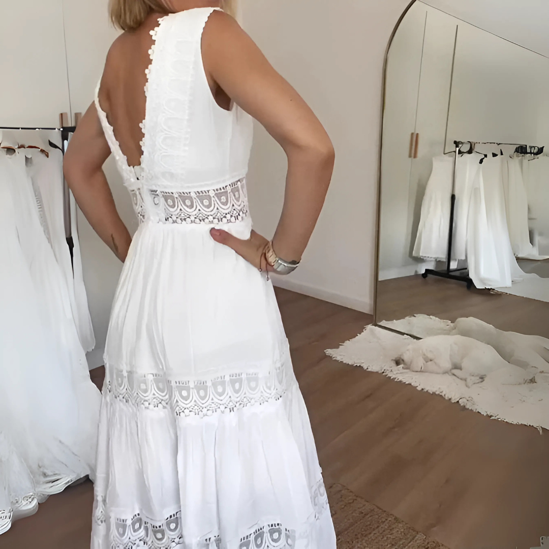 Abito lungo estivo bianco