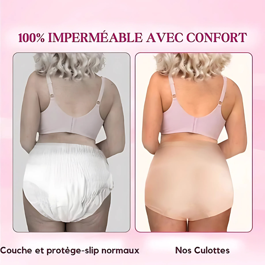 Set di 4 slip a vita alta a prova di perdita