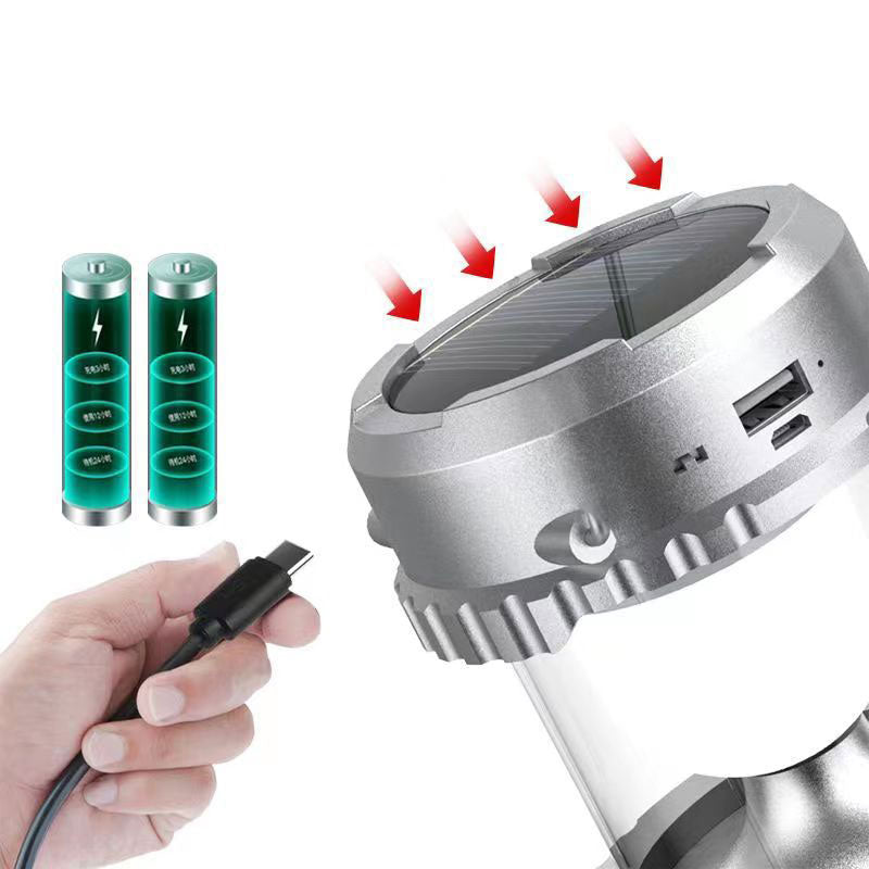 2 in 1 luce solare d'avventura e ventilatore portatile