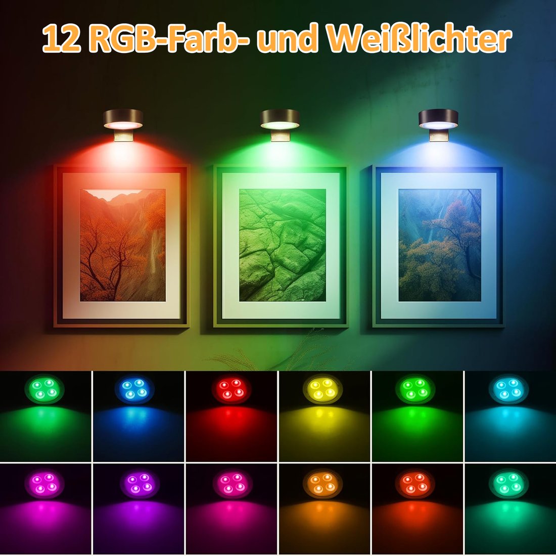 Magnetisches Mallicht con 13 Beleuchtungsmodi