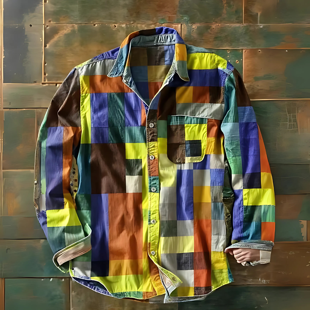 Camicia da uomo multicolore