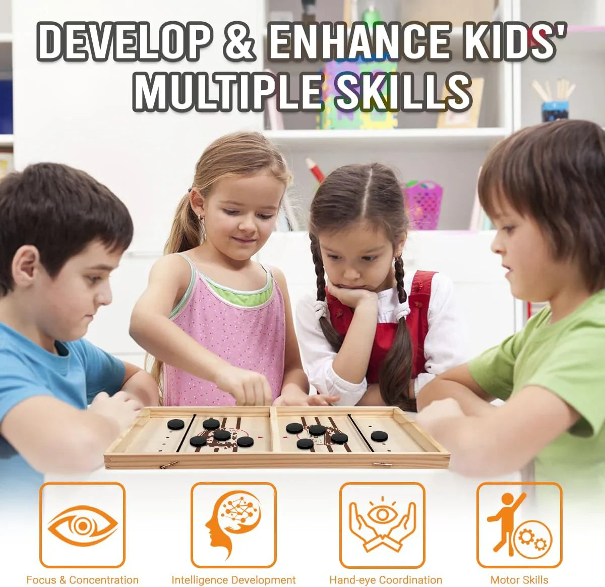 Gioco di Shuffleboard veloce in legno - Il Duello di Abilità