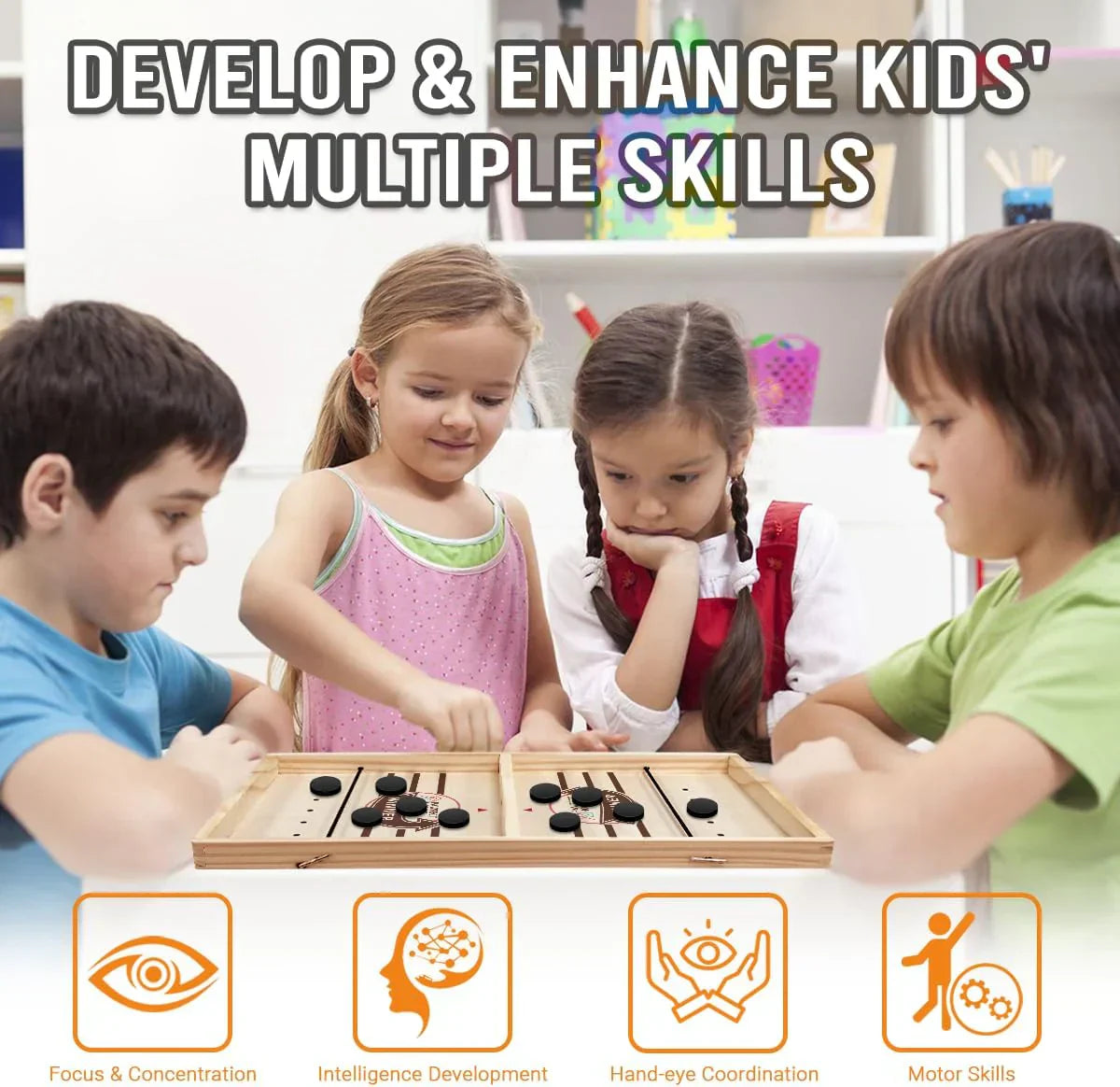 Gioco di Shuffleboard veloce in legno - Il Duello di Abilità