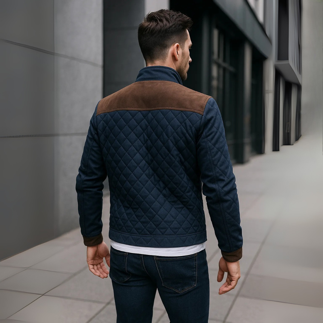 Elegante giacca trapuntata da uomo