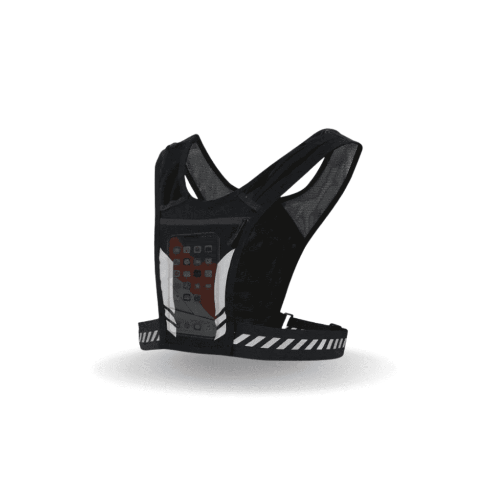 Gilet da corsa traspirante con borraccia