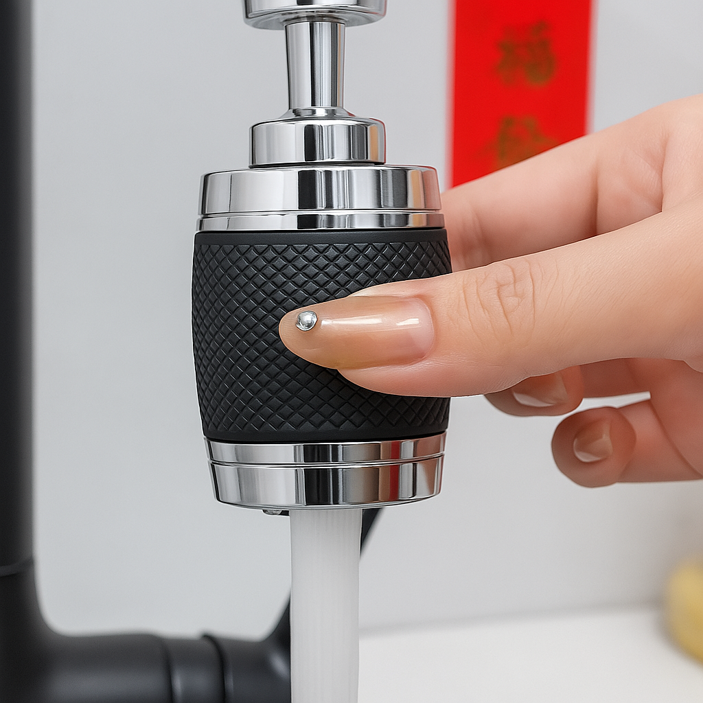 Ugello rotante TurboFlow a 360° per rubinetti