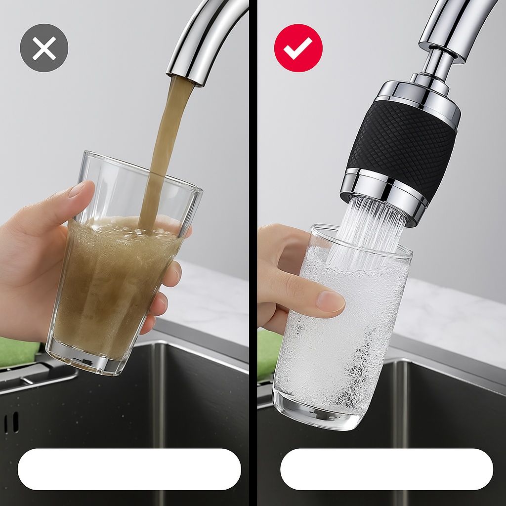 Ugello rotante TurboFlow a 360° per rubinetti