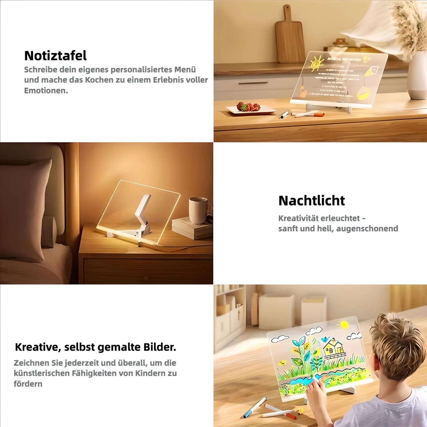 Magia Led-Zeichentafel (comprensiva di 7 leuchtstifte)