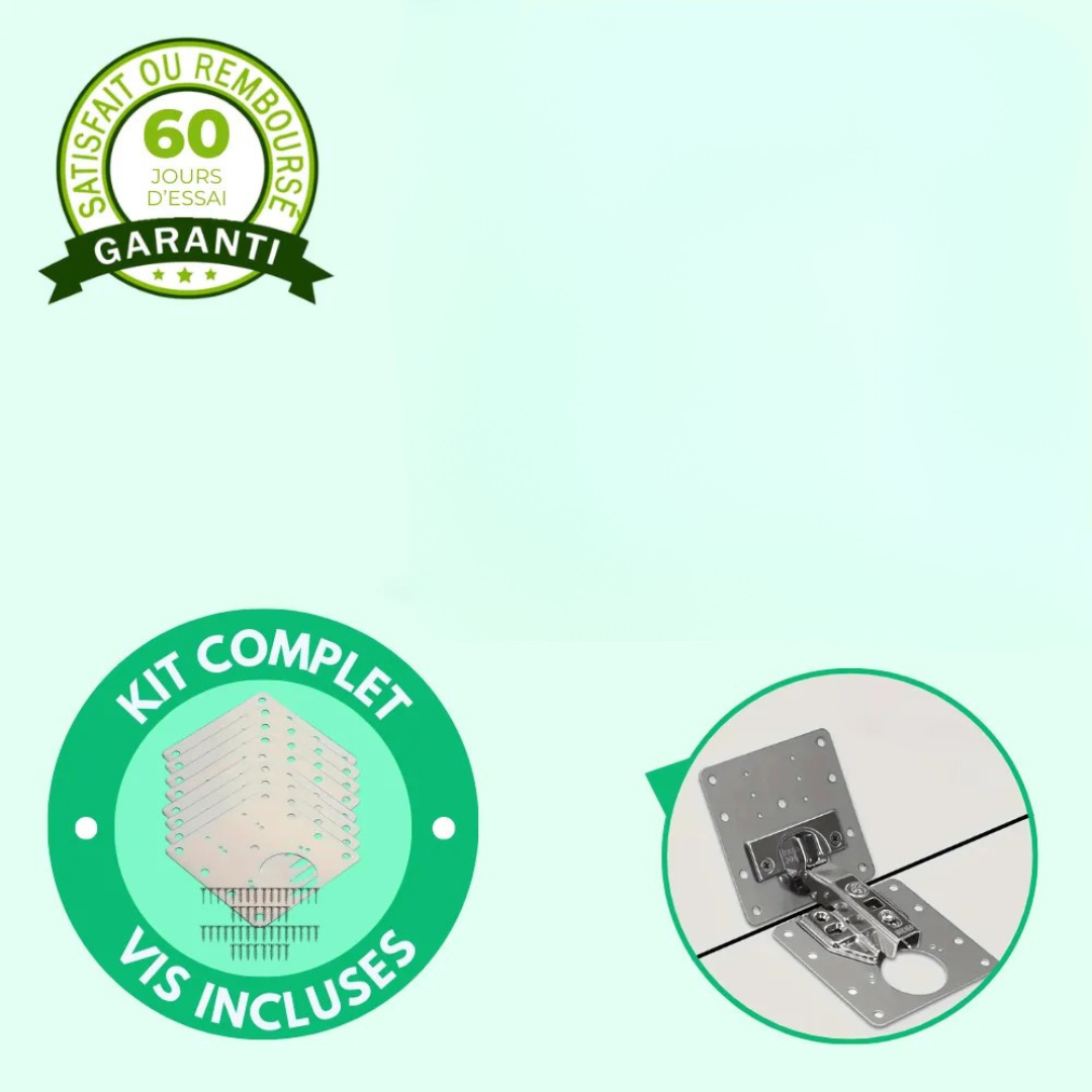 Kit per la riparazione delle cerniere dei mobili