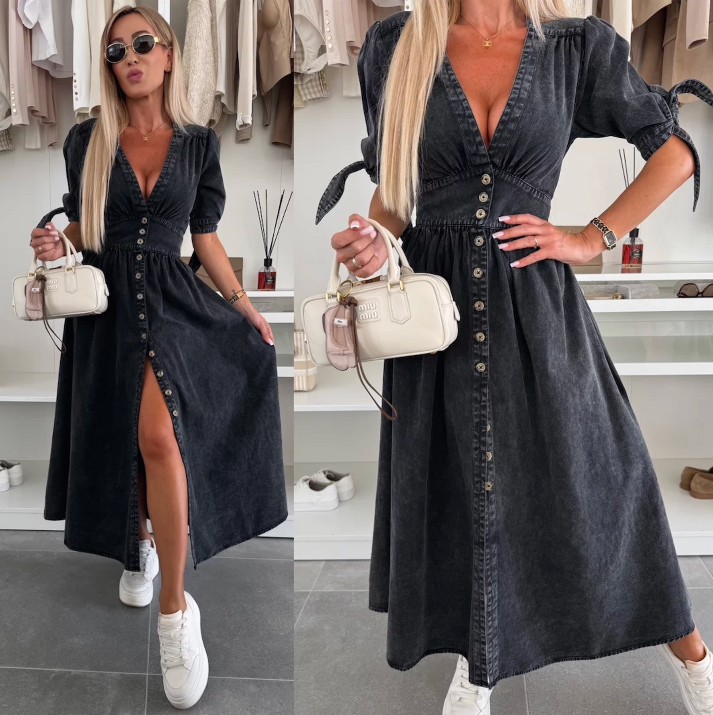 Ivanka | Camicia in denim con cinturino