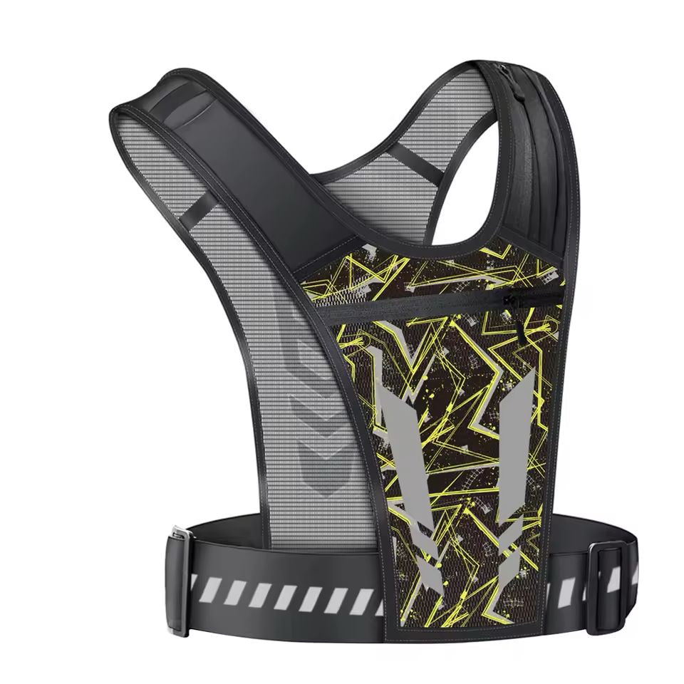 Gilet da corsa traspirante con borraccia