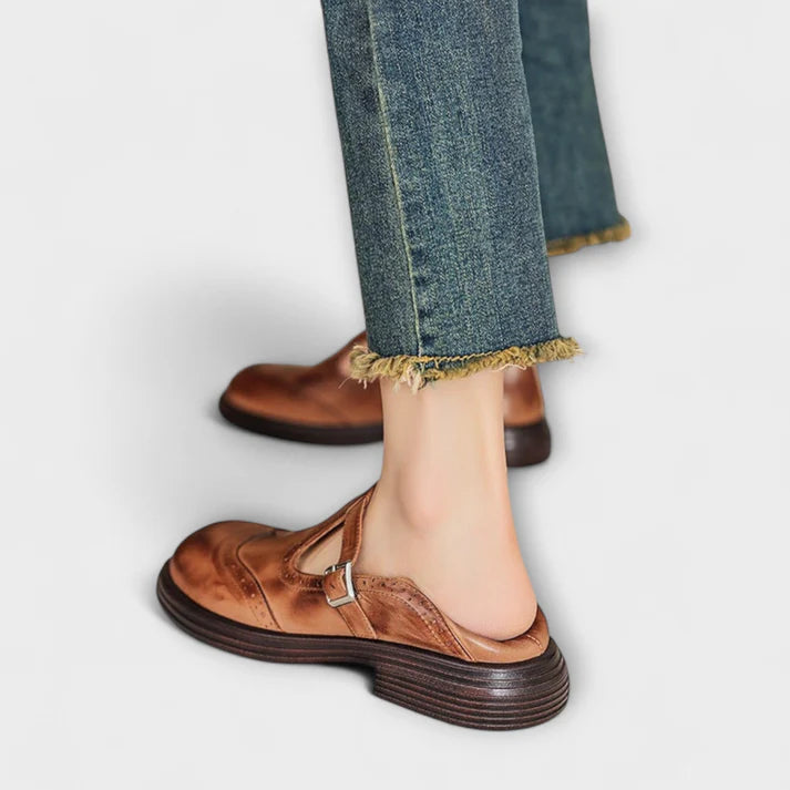Scarpe da donna in lino con chiusura a farfalla