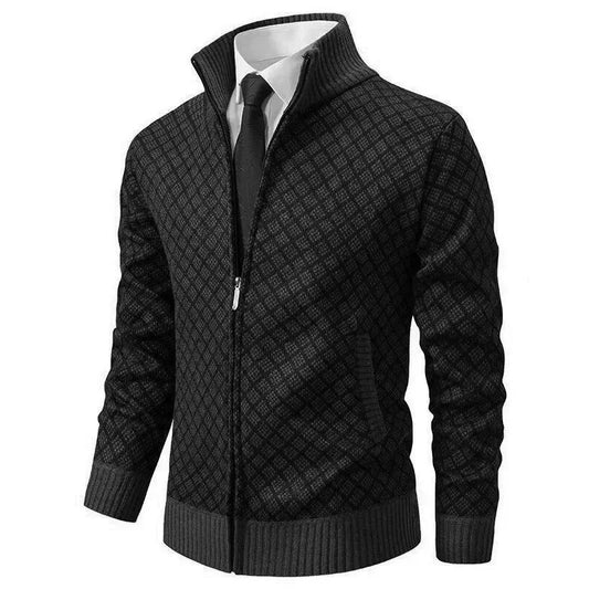 Gilet da uomo con zip in maglia elegante