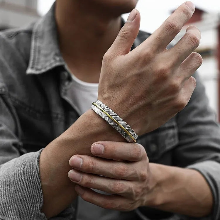 Bracciale vichingo regolabile - Simbolo dei corvi di Odino