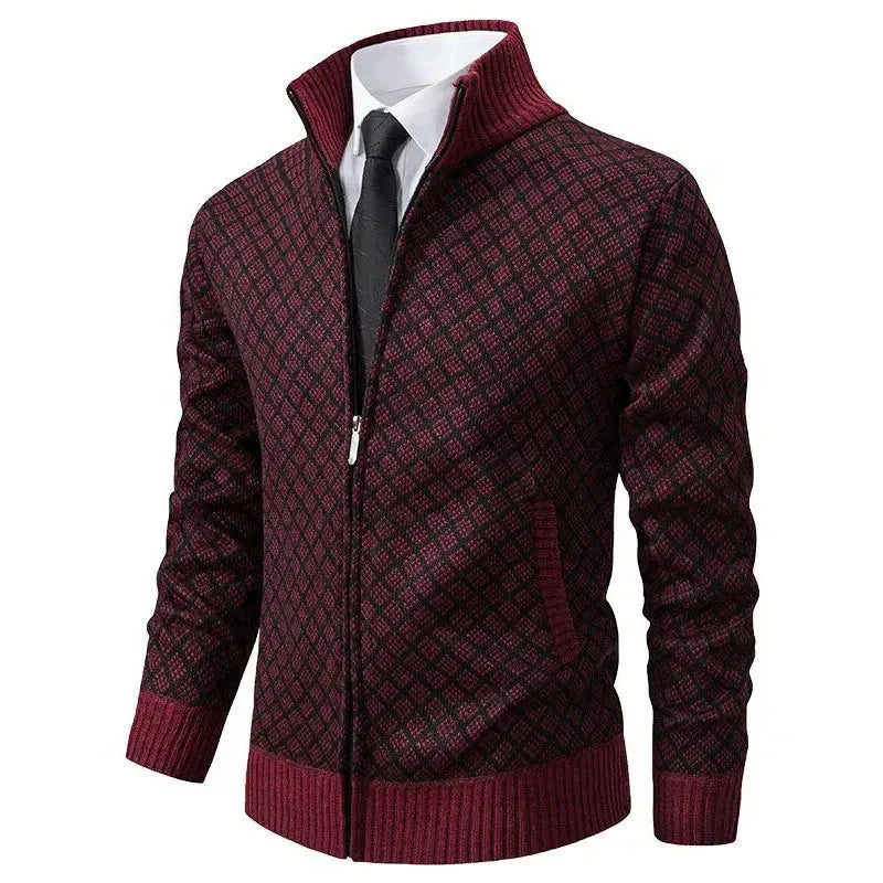 Gilet da uomo con zip in maglia elegante
