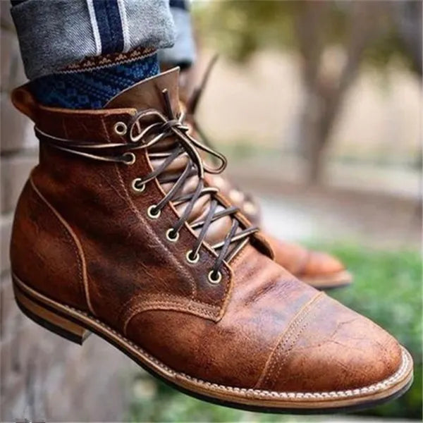 Stivali da uomo in pelle vintage