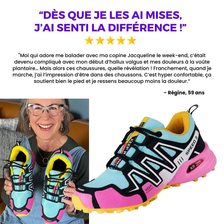 Scarpe da passeggio ortopediche e traspiranti da donna