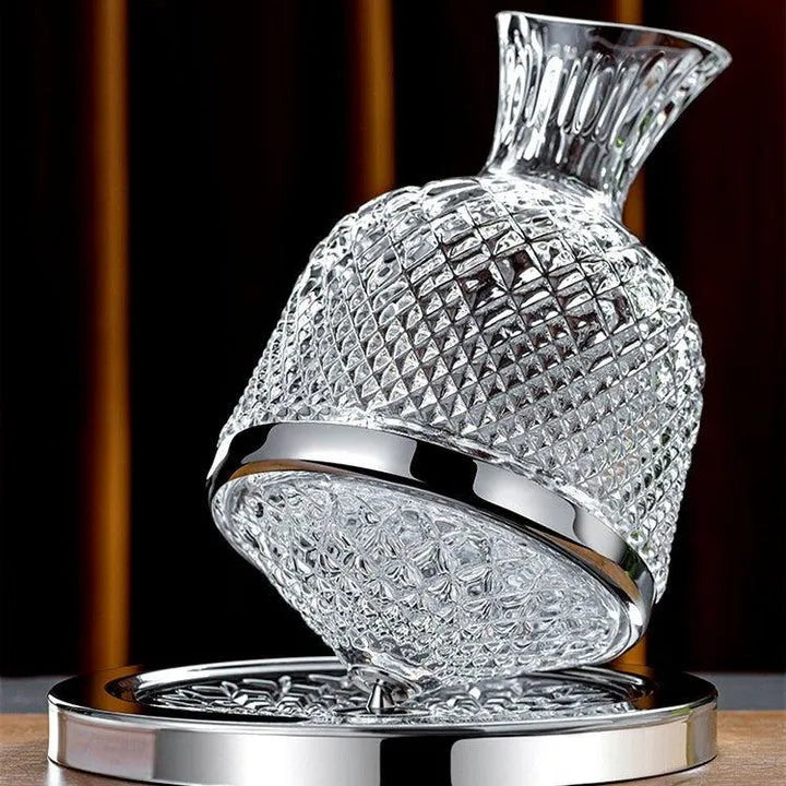 LuxeDecant™ - Kristall Hand geblasener Weindekanter rotierende a 360 gradi